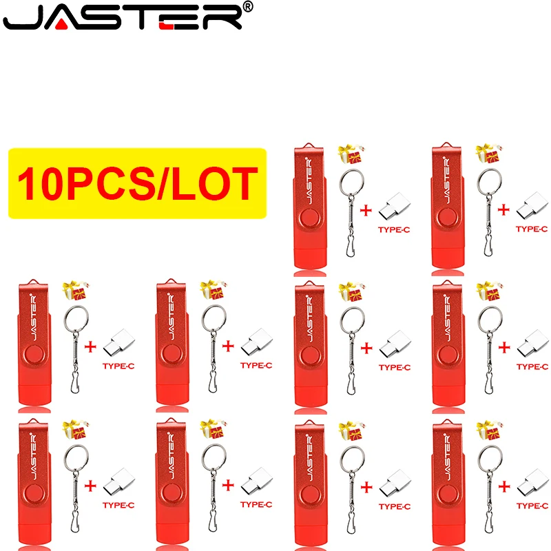 

10 PCS/LOT OTG 128GB USB Flash Drive 32GB Pendrive Real Capacity Memory Stick 64GB Smart Phone Tablet PC Pen Drive Free gift