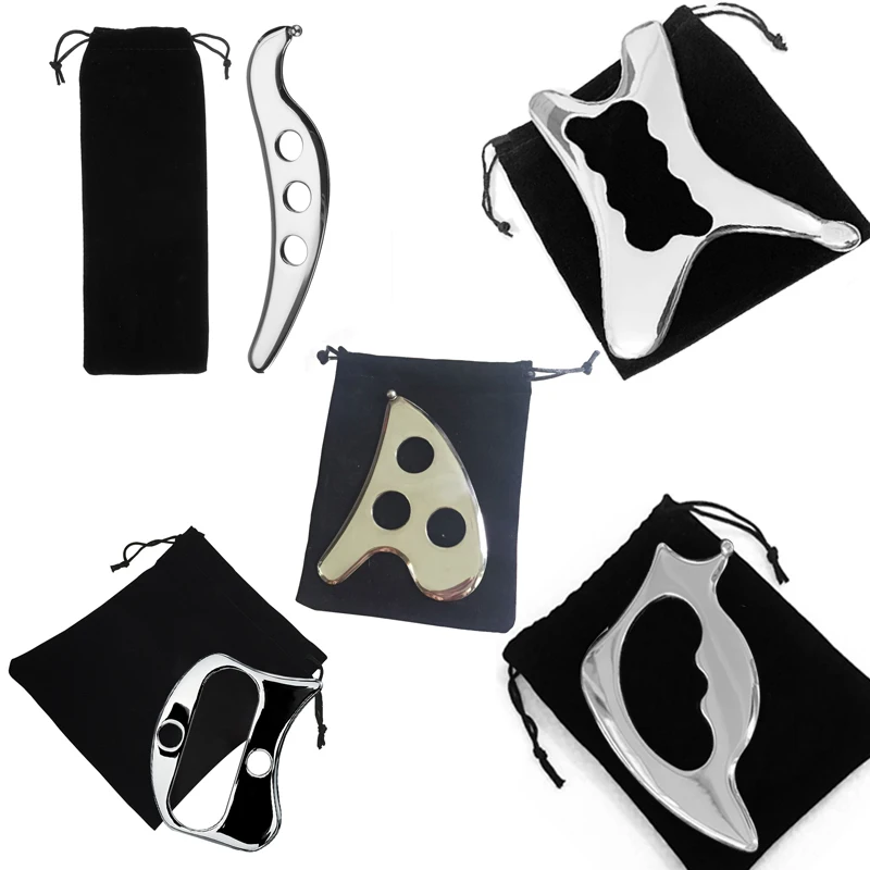 

Stainless Steel Fascia Recovery Scraping Massage Tools IASTM Therapy Gua Sha Scraper Pain Relief Body Deep Tissue Muscle Mssager