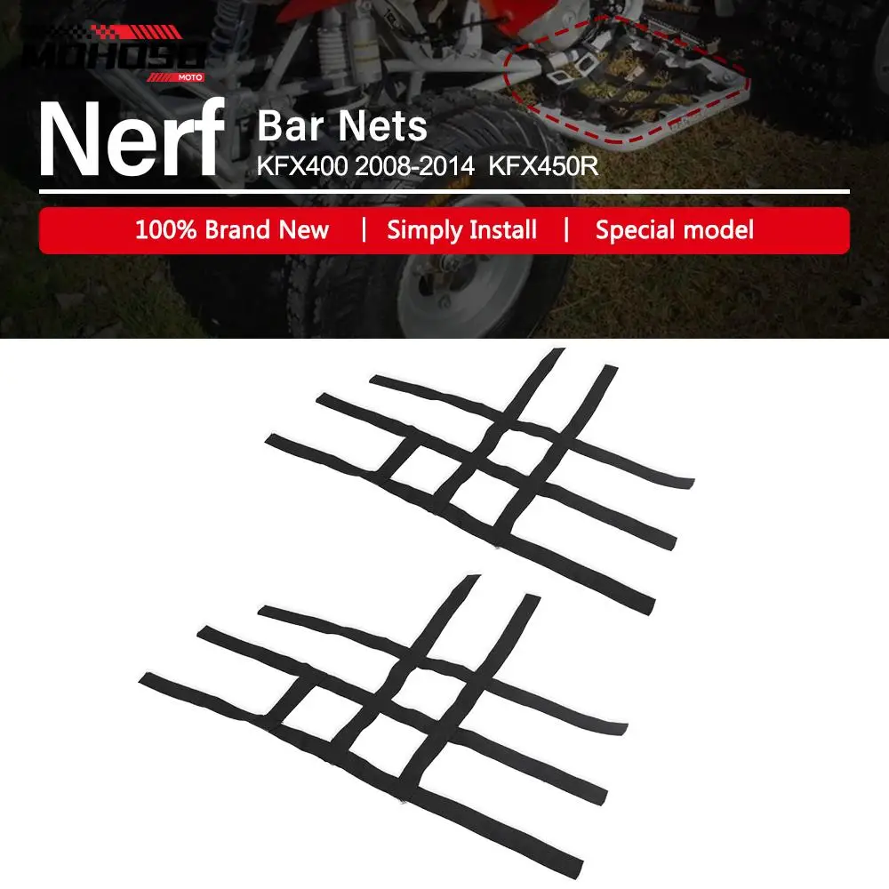 

KFX 400/450R Motorcycle Nerf Bar Net Waterproof Nylon ATV Toolkit For Arctic Cat For Kawasaki KFX400 2008-2014 KFX450R KFX 450 R