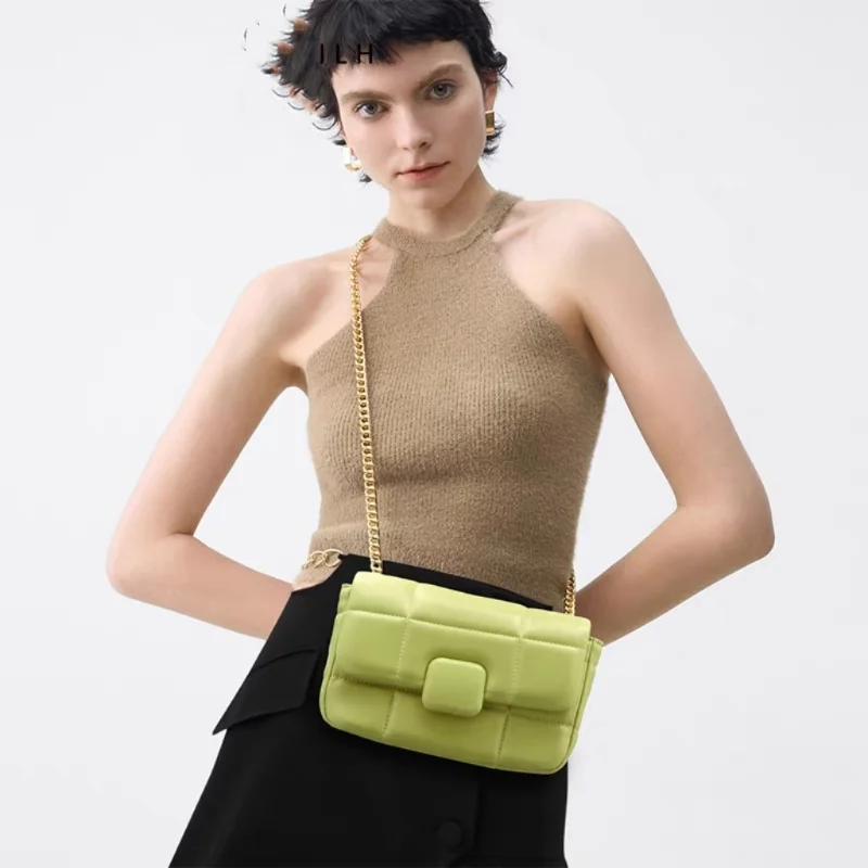 

2023 New Fashion Diamond Lattice PU Shoulder Bag Small Popular Design Soft Leather Quilted Handbag Flap Crossbody Bag Sac A Main
