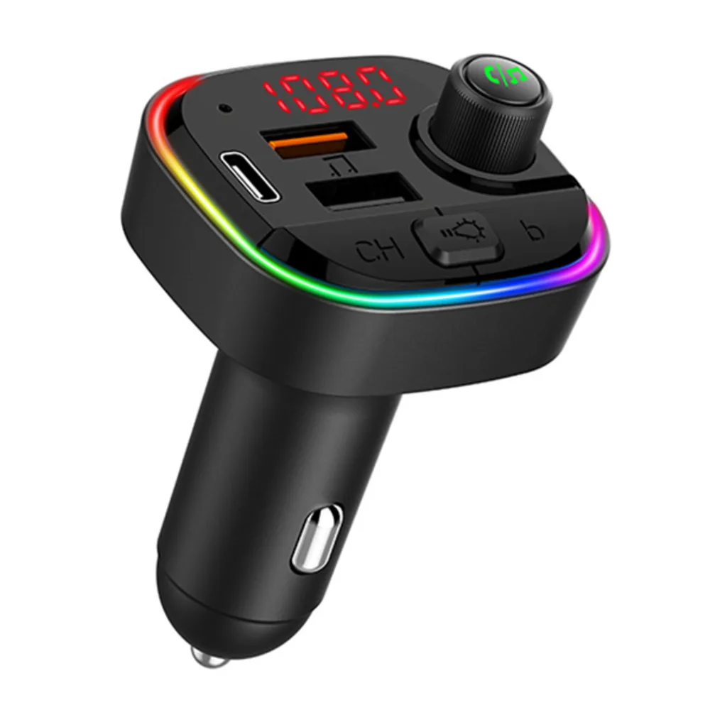 

10 шт./лот разноцветная автомобильная лампа, MP3-плеер, Bluetooth-приемник, многофункциональная автомобильная Быстрая зарядка Qc3.0