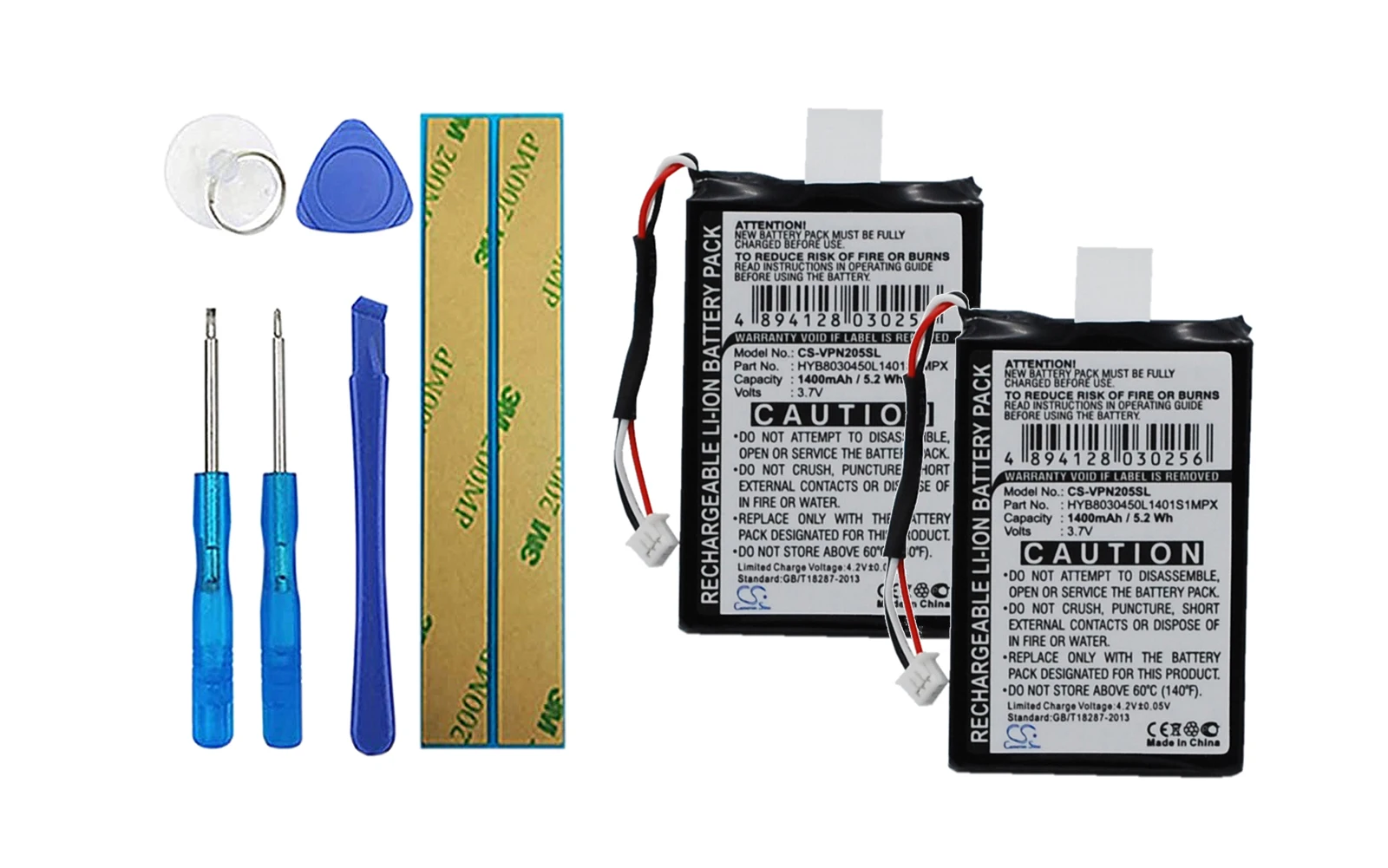 

2pack 1400mA Battery for VDO Dayton MA3060, PN1000, PN2050 HYB8030450L1401S1MPX