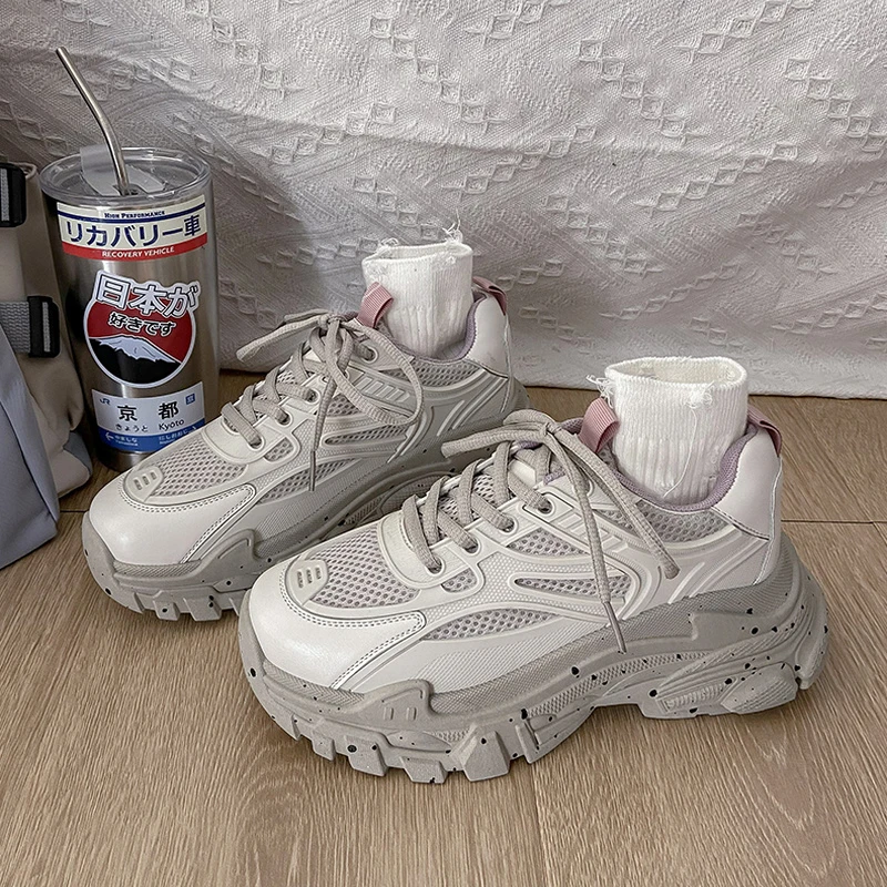 

Women's Sneakers 2022 Summer Mesh Breathable Comfortable Sports Platform Shoes Soft Bottom Casual Shoes Sneakers Women Shoes