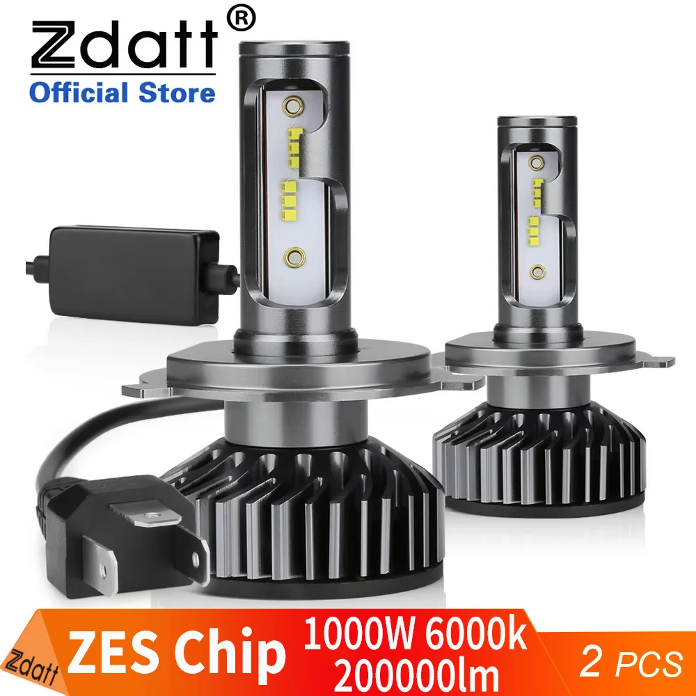 

H4 H11 H7 Светодиодная лампы 1000 Вт K5C CANbus Led H1 HB3 9005 6000K H8 HB4 9006 880 H27 ZES Turbo 200000LM Автомобильные фары Противотуманные фары