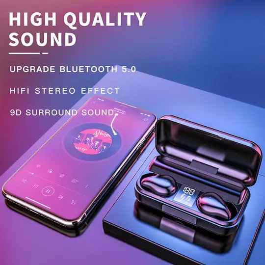 

Bluetooth-гарнитура T11 с эффектом стерео, Беспроводные водонепроницаемые мини-наушники