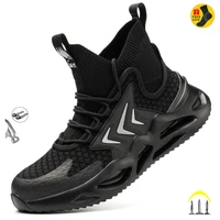 new 2022 work security boots for men footwear construction male sneakers steel toe working shoes indestructible safety boots