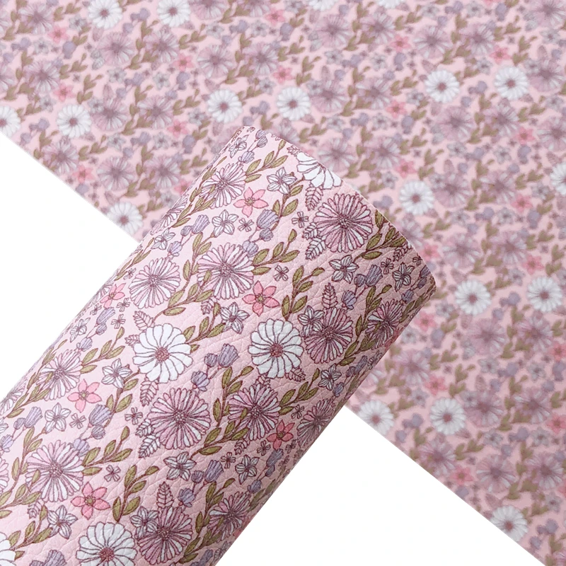 Новый радужный 30X22СМ винтажный стиль листы "Daisy Blossom" мастерски изготовленные из кожзаменителя для создания аксессуаров для волос, зажимов, канцелярских изделий, детей.