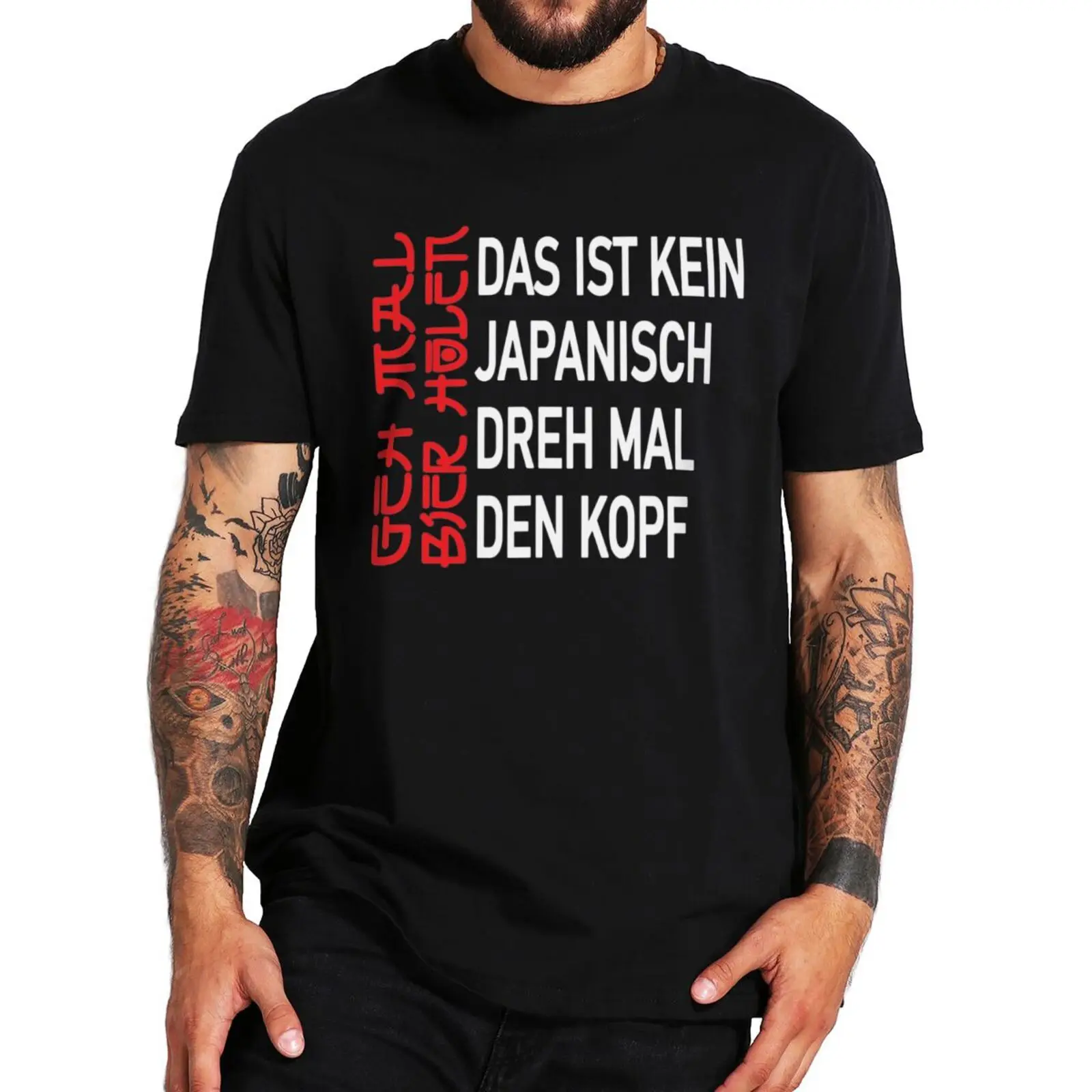 

Retro Get A Beer T Shirt Funny German Jokes Alcohol Drinkers Dad Gift Streetwear 100% Cotton Summer Casual T-shirts EU Size