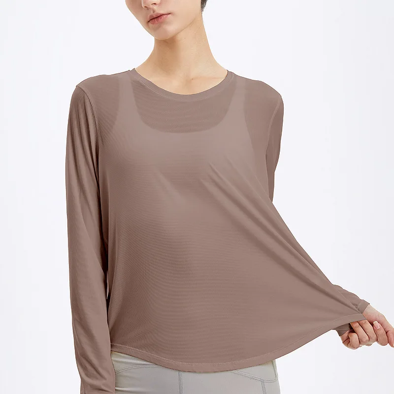 Loose Blouses Women Long Sleeve Sports Top Quick Dry Fitness Clothing Gym Female Running Jogging Shirts Activewear Autumn Winter