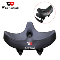 west biking comfortable ergonomic big butt bicycle saddle widen thicken cushion pad breathable cycling seat mtb road bike saddle