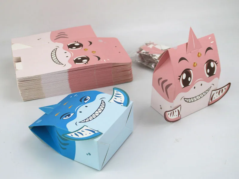 (100 шт./лот) коробка для конфет с изображением акулы ребенка подарочные коробки на