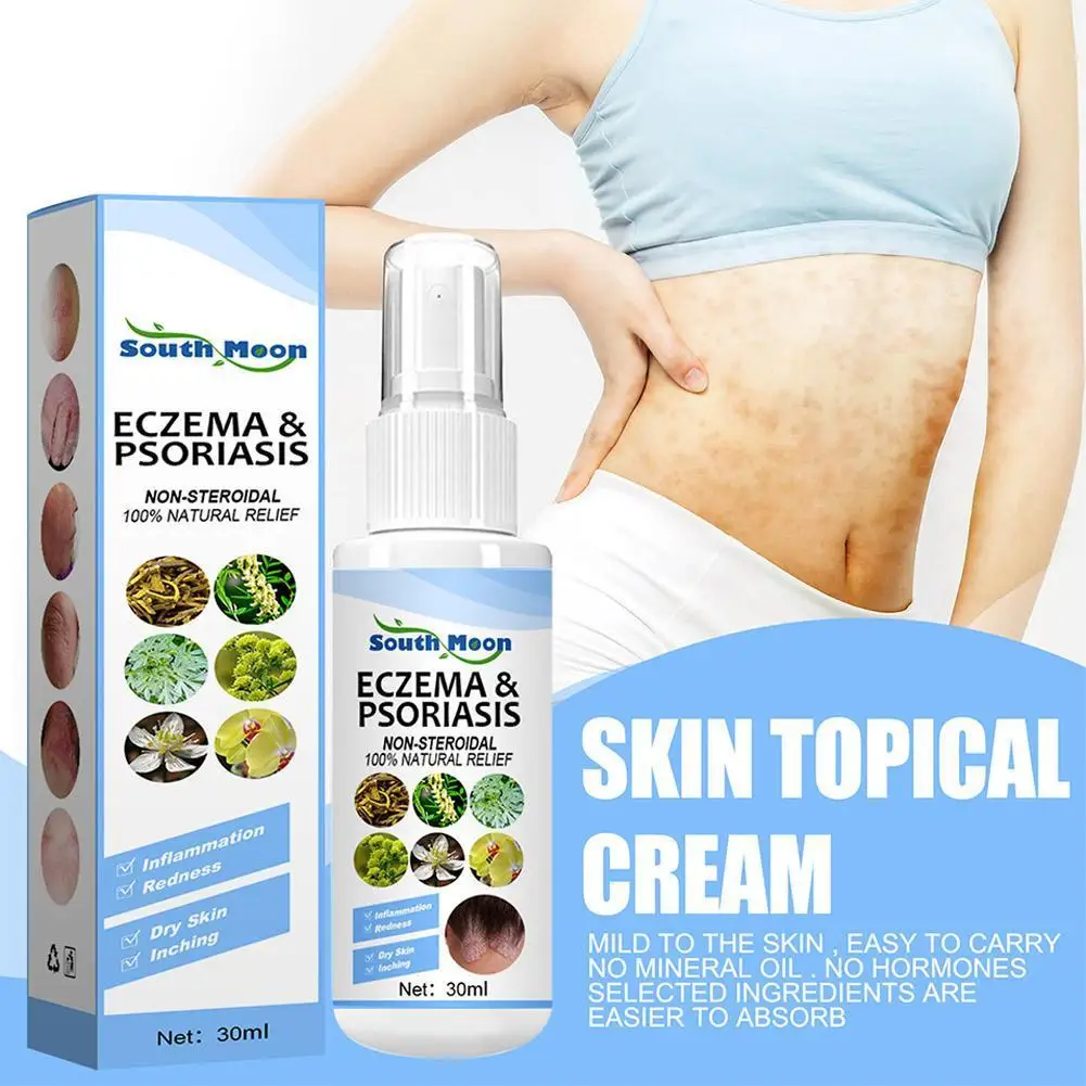 

Спрей для кожи при псориазе, травяная эссенция, дерматит, экзематоид, экзема, лечение псориаза, искусственный спрей для кожи 30 мл