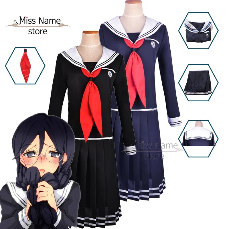 

Fukawa Tōko Cosplay Goodbye Despair Cosplay Costume Carnival Costume for Famale Wig JK School Uniform Woman Sexy Party Set