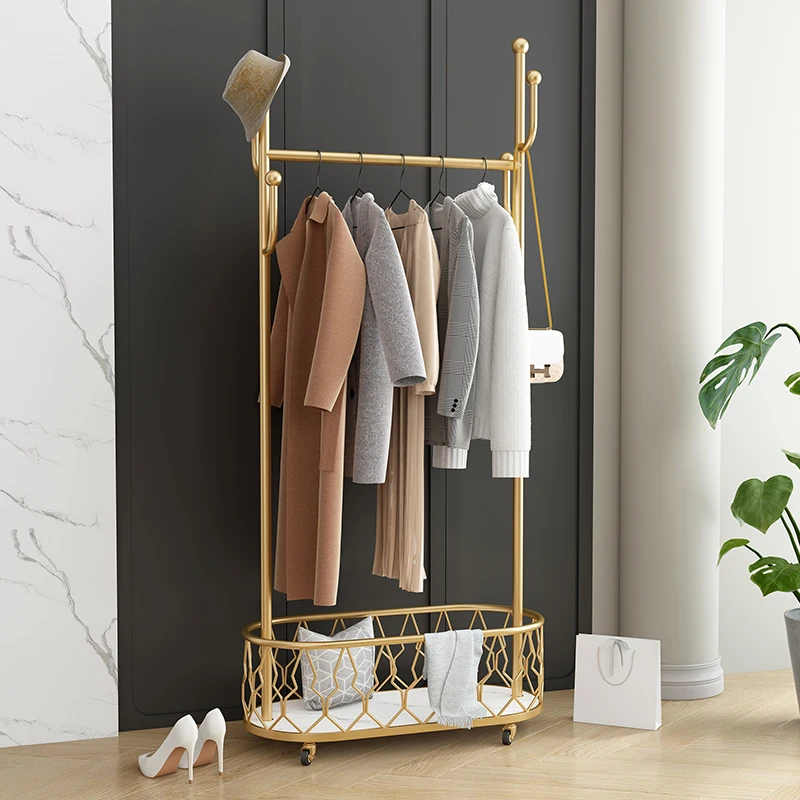 

Metal Shelf Standing Coat Rack HOOK Floor Wardrobe Hangers Tv Stand Living Room Furniture Perchas Pared Hallway Furniture