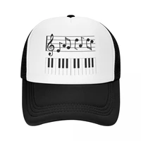 punk unisex piano keys music note baseball cap adult adjustable trucker hat women men sports snapback caps summer hats