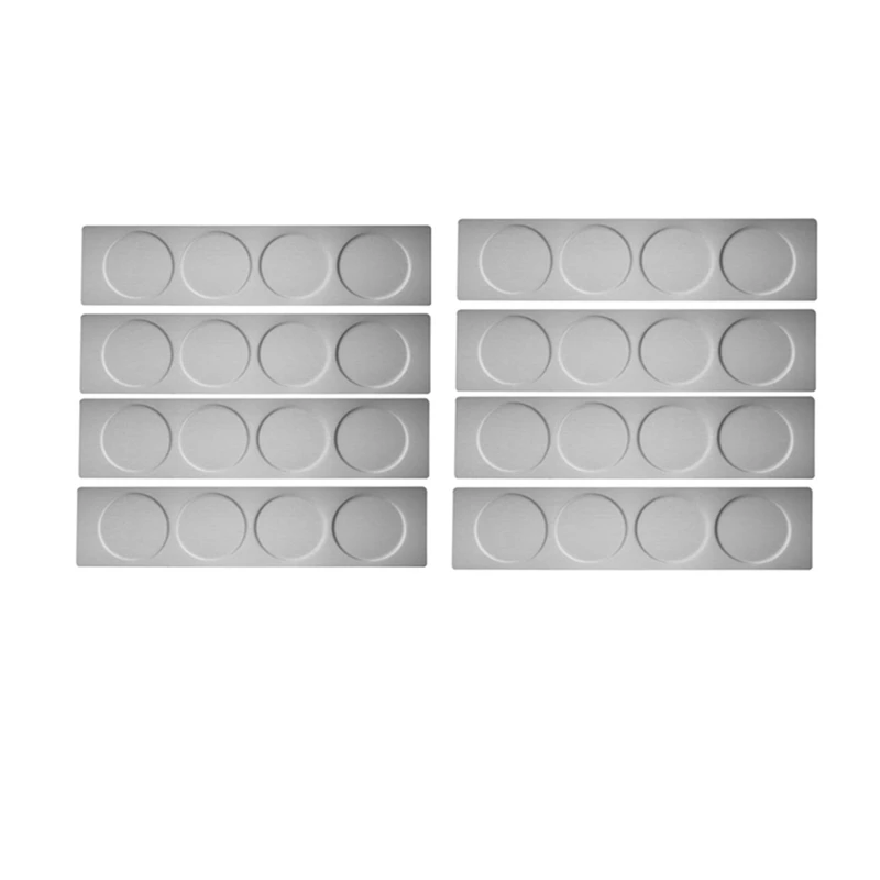 

8 Magnetic Spice Jar Holders Stainless Steel Siding Base Magnetic Spice Jar Wall Mount Base