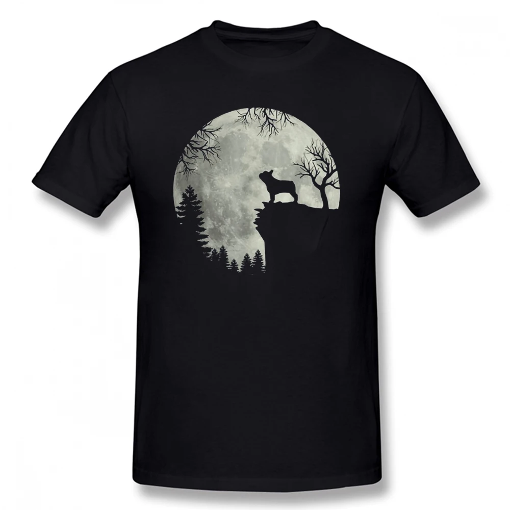 

Frenchie Dog Moon Halloween T Shirts Graphic Cotton Streetwear Short Sleeve Birthday Gifts Summer Style T-shirt Men