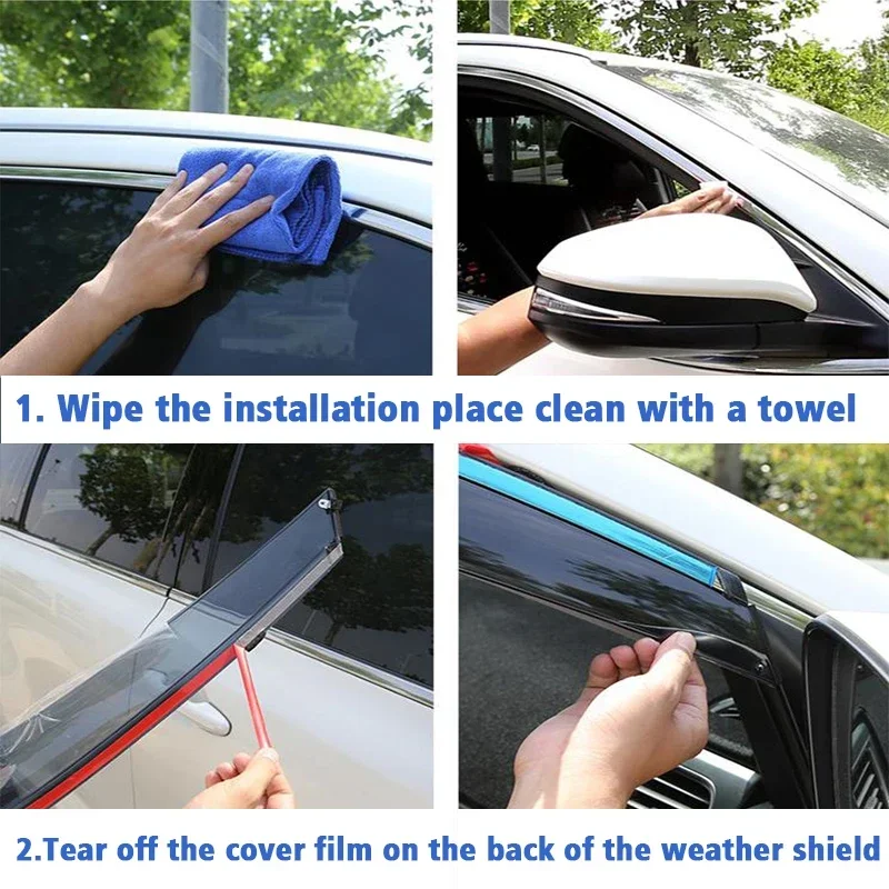 Car Accessories FOR Volkswagen VW Golf 7 MK7 Wagon Window Trim Shelters Vent Shades Sun Rain Guard Deflector Cover Shield