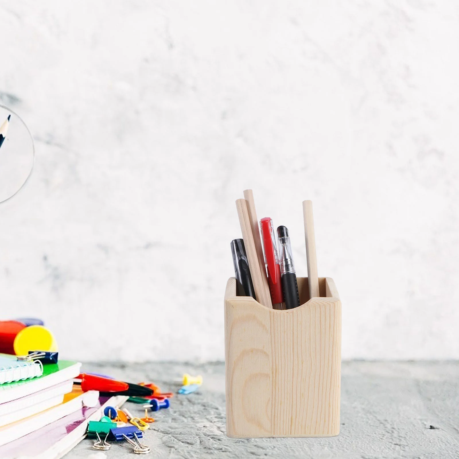 Посуда перьевая ручка деревянный горшок офисный карандаш подстаканник для стола