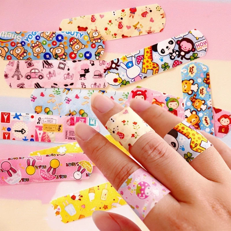 

100 Pack Waterproof Breathable Cute Cartoon Animal Pattern Band-Aid Hemostatic Bandage First Aid Kit Boys and Girls Wound Patche