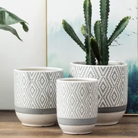 Creative Plant Pot Ceramic Thicken Indoor Cactus Nordic Big Bonsai Tree Live Plant Pot Creative Doniczki Garden Supplies 30