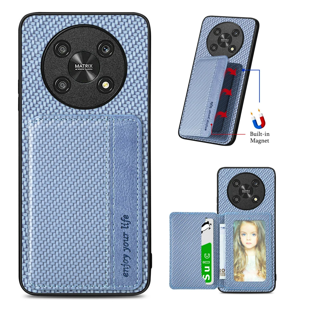 Кожаный чехол для карт HonorX9C 5G с RFID-блокировкой на 360 защитный бампер задняя панель