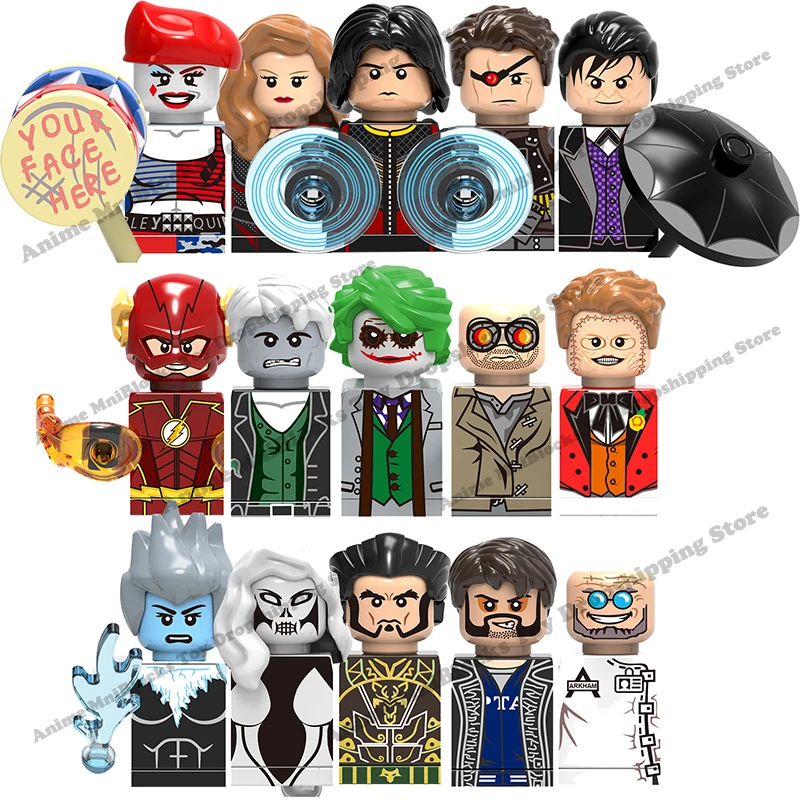 XH0188 XH0171 The Flash Deadshot Joker Dr.Hugo mini action toy figures building blocks Assembly Toys for kids birthday gifts
