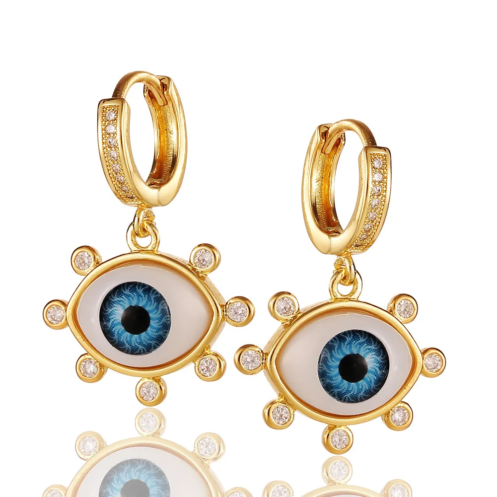 

2022 New Women's Earrings Evil Eye Earrings Gold Earrings