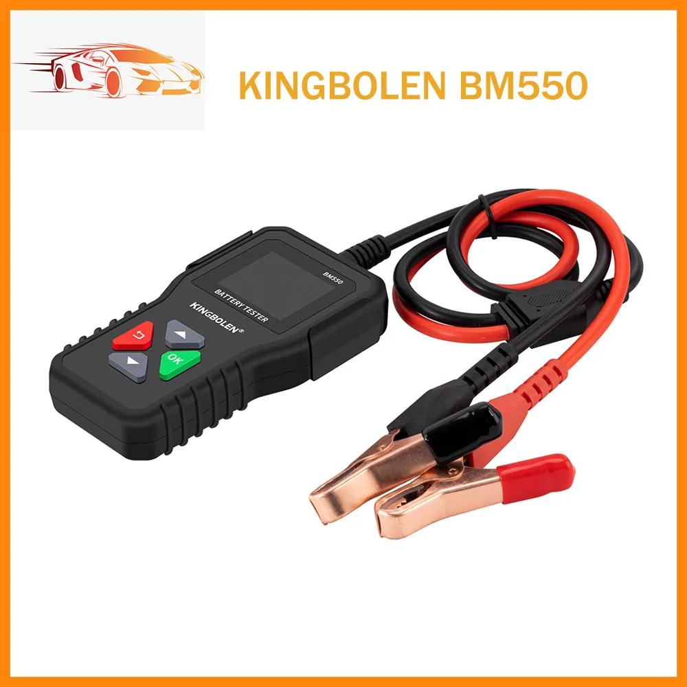 Тестер Аккумуляторов KINGBOLEN BM550, 6 в, 12 В, 24 В, 100-2000 CCA