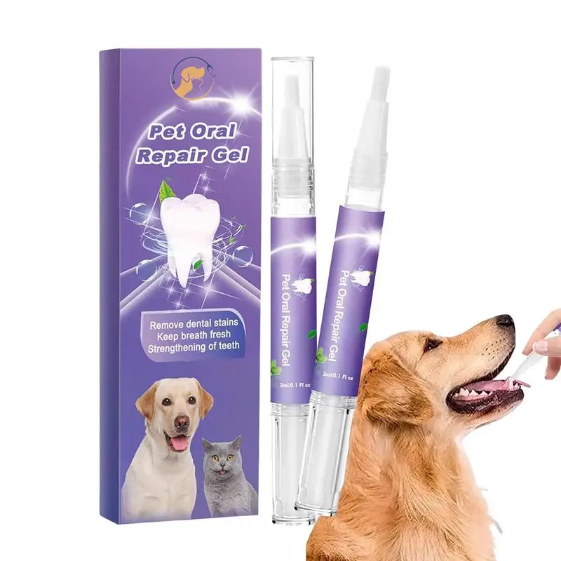 

3ml Pet Oral Repair Gel Pet Breath Freshener Eliminate Bad Breath Natural Dog Toothpaste Pet Supplies Oral Care for Dogs & Cats