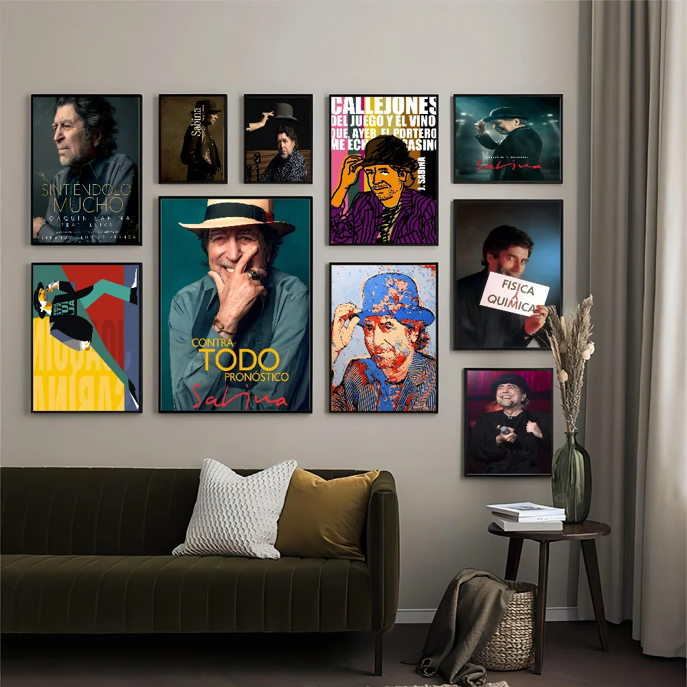 Joaquin Sabina Musician Whitepaper Poster Waterproof Paper Sticker Coffee House Bar Aesthetic Art Wall Painting