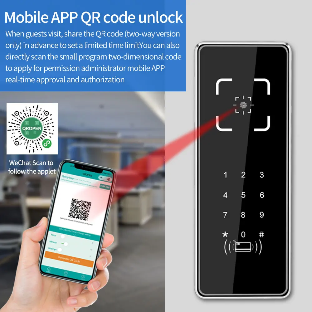 Динамический считыватель штрих-кода QR-кода сканер контроль доступа с главной