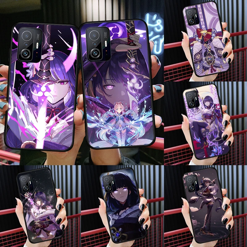 

Raiden Shogun Genshin Impact Case For POCO X4 Pro X3 Pro GT F3 M3 M4 Pro Back Cover For Xiaomi Mi 11 Lite 11T Pro 12X