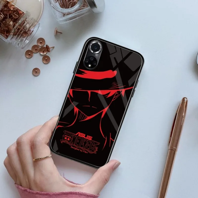 Чехол для телефона аниме O-nes P-iece закаленное стекло Huawei P Mate60 40 30 20 10 Pro Plus P50 P9 Smart 2019