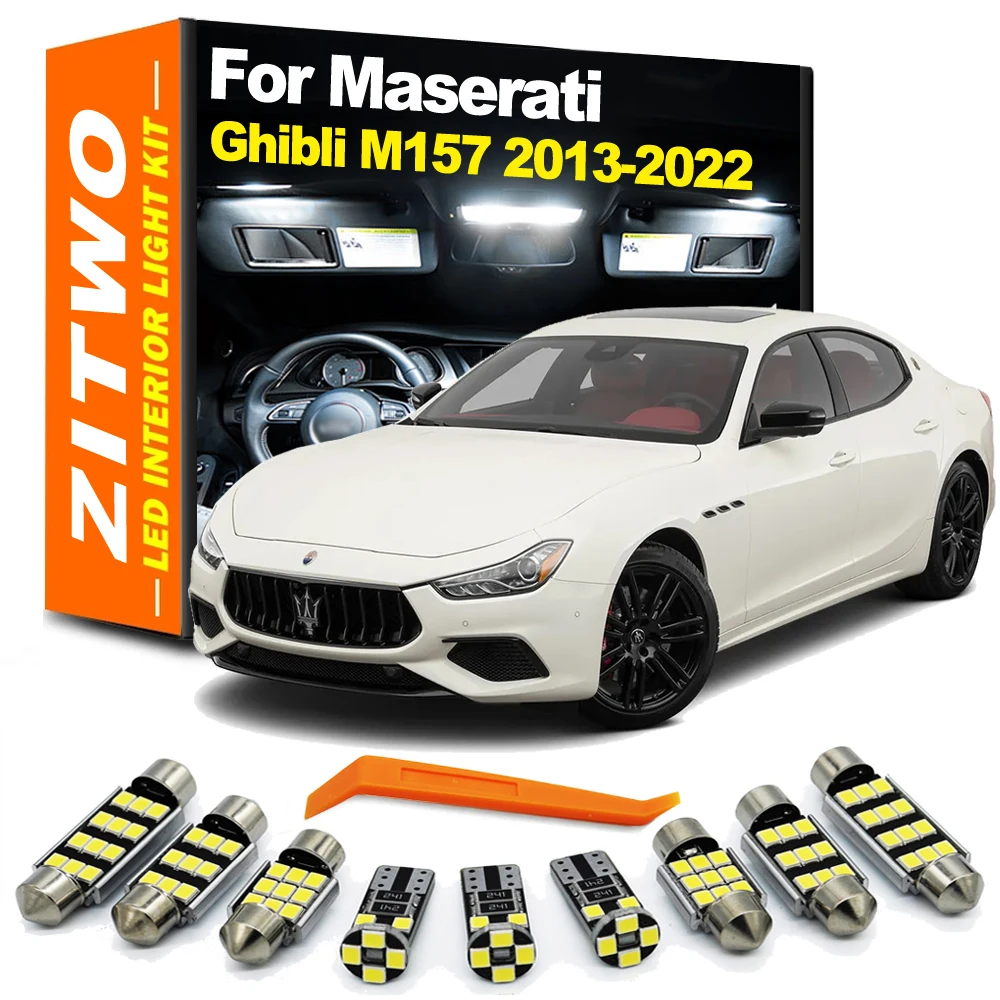 ZITWO LED Interior Dome Map Light Bulb Kit For Maserati Ghibli M157 3 MK3 III 2013 2014 2015 2016 2017 2018 2019 2020 2021 2022