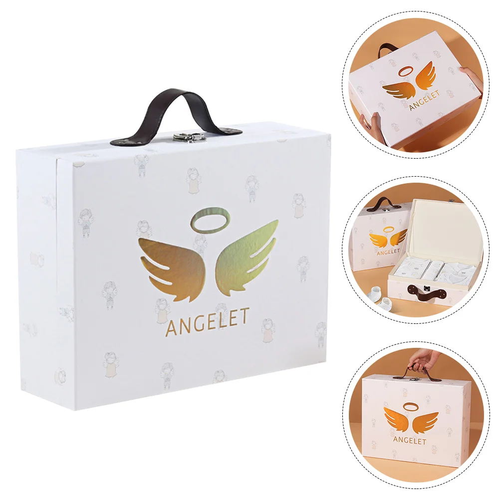 

Gift Newborn Gift Storage Box Gift Wrapping Box Suitcase Storage Box Gift Box Clothes Packing Case Photo Storage Boxes