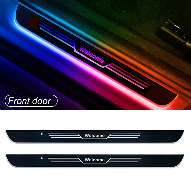 

【Индивидуальные】Порог автомобиля, светодиодные автомобильные окружающие освещение, RGB, приветственный педальный светильник для Hyundai Nissan Toyota Mazda B-MW, другой авто