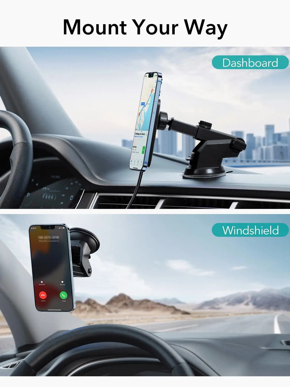 Kup JMUYTOP Magnetyczny Uchwyt Samochodowy Na Telefon 15W Bezprzewodowa ładowarka Samochodowa Stabilna Deska Rozdzielcza Air Vent Wsparcie Dla IPhone 12 13 14 Series