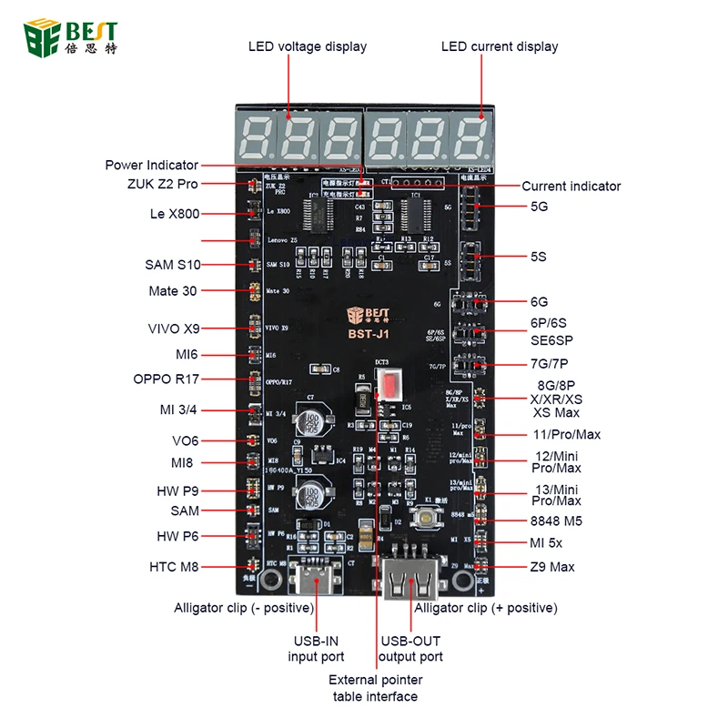 

Плата обнаружения аккумулятора для iPhone 5-13 Pro Max Huawei Android