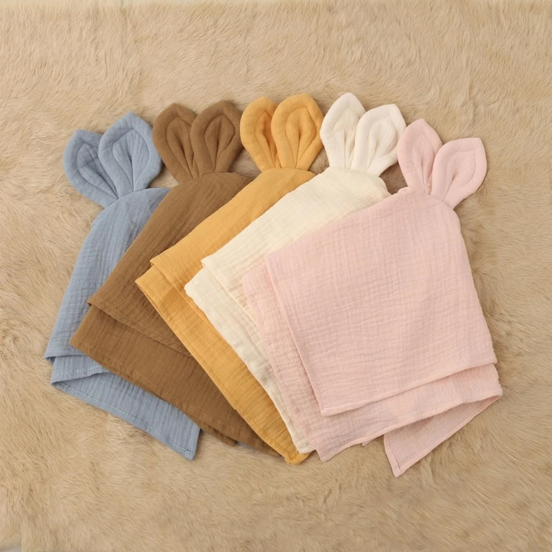 

Bunny Ear Towel Sleeping Dolls Toy Plush Comforting Toy Baby Towel