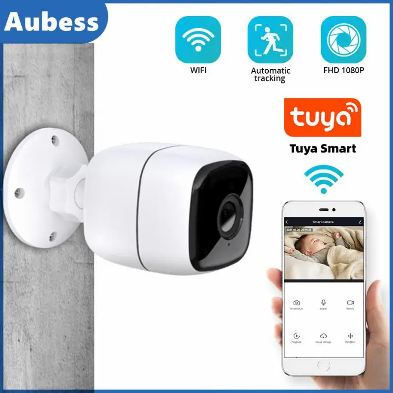 

IP-камера Tuya PTZ компактная с функцией ночного видения, Wi-Fi, 1080P