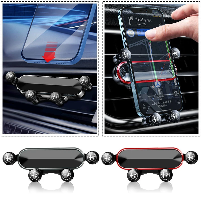 

1pcs Car Mobile Phone Holder Air Outlet Car Navigation for Alfa Romeo 159 147 156 166 Giulietta Giulia Mito Stelvio Brera Spider
