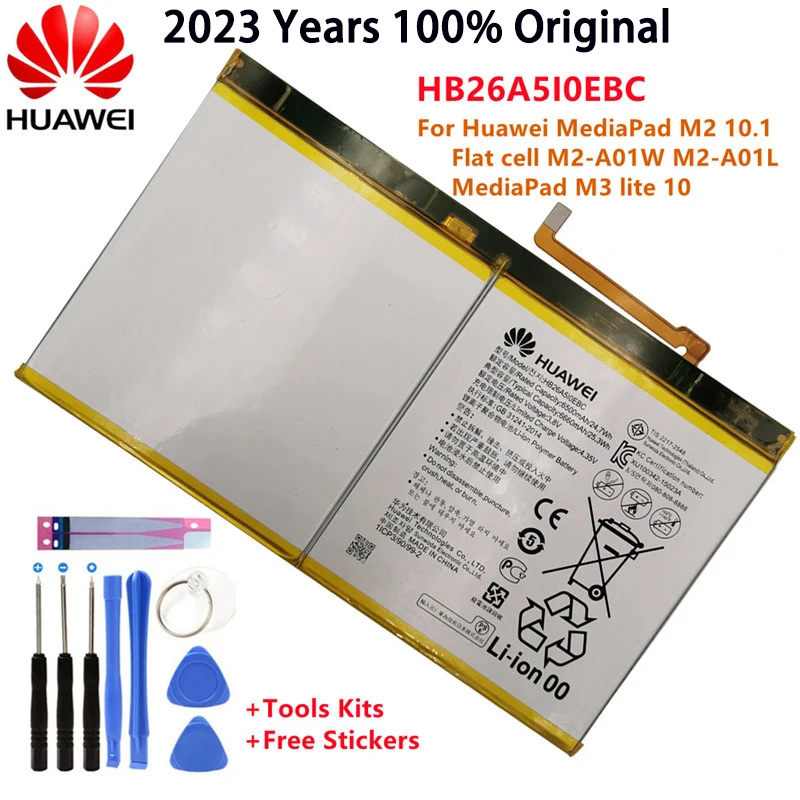 

Huawei Original Replacement Battery HB26A5I0EBC For Huawei MediaPad M2 10.1 flat cell M2-A01W M2-A01L MediaPad M3 lite 6660mAh