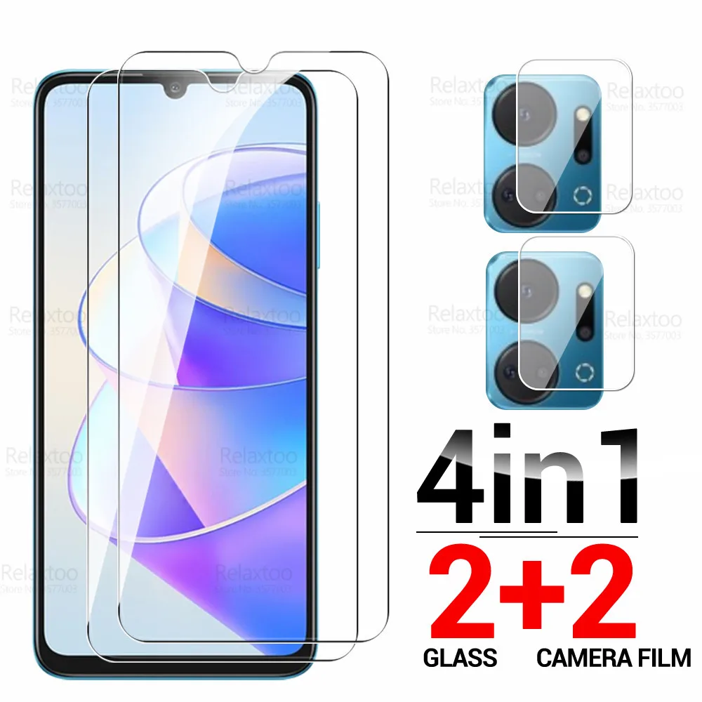 

4in1 Camera Tempered Glass For Honor X7a Protective Glass On HonorX7a Xonor X7 A X 7A RKY-LX2 6.74" Screen Protector Cover Film