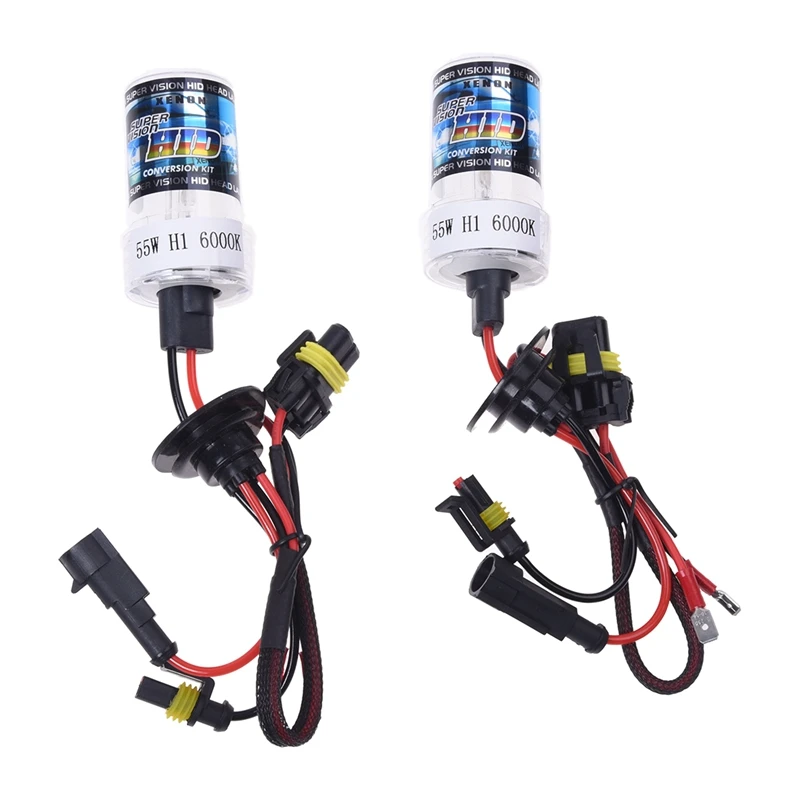 

2 PCS H1 XENON Lamps Automotive Brake Light 55W 6000K Lamp High Power DC 12V