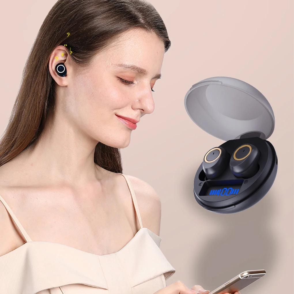 

Bluetooth-гарнитура с зарядным чехлом и светодиодным цифровым дисплеем