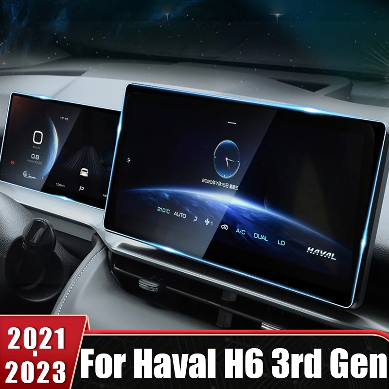 Экран для приборной панели автомобиля для Haval H6 2021 2022 2023 3rd Gen навигационная пленка из закаленного стекла для монитора защитные аксессуары для интерьера