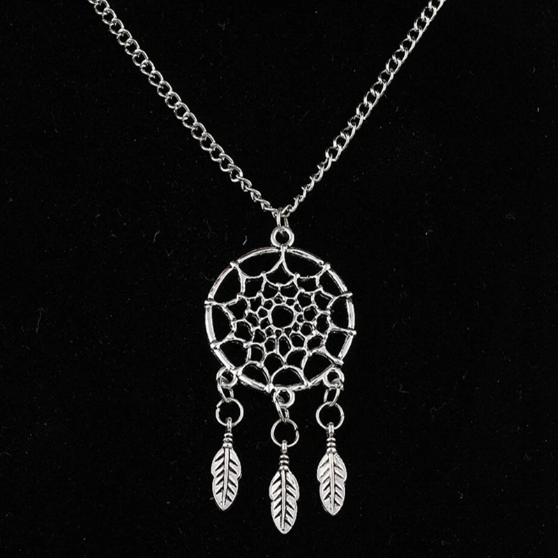 Модные Ретро ожерелья Ловец снов кулон Панк египетская Королева йога перо знак