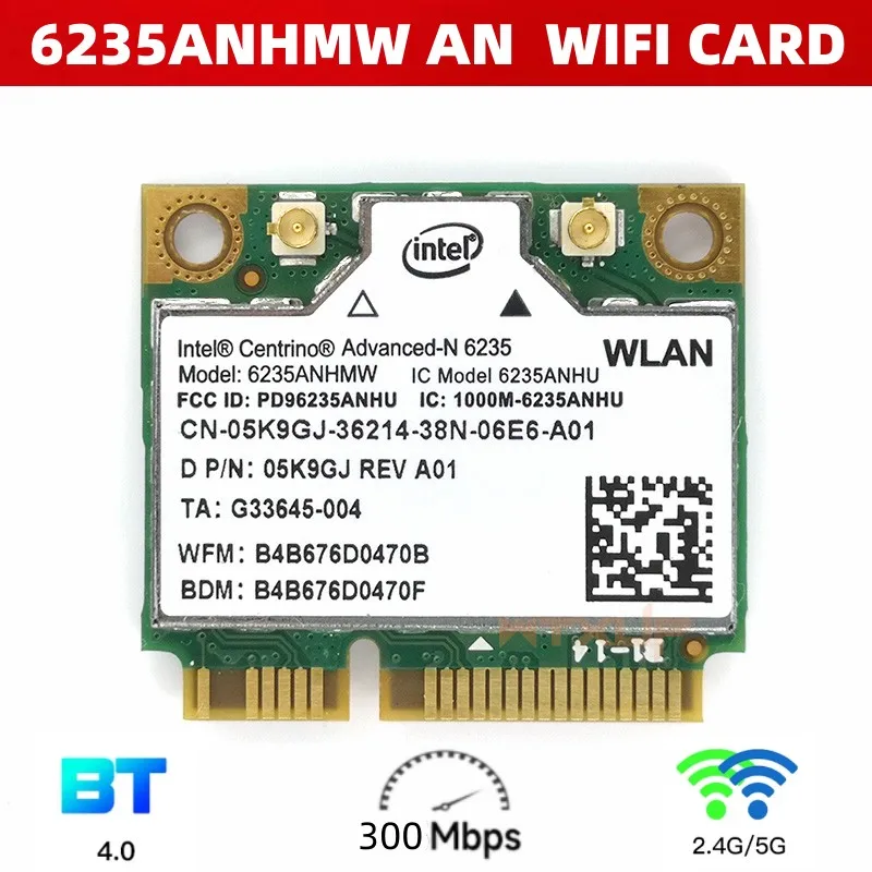 Беспроводная Lan-карта для Intel Centrino Advanced-N 6235 6235ANHMW 6235AN Bluetooth 4 0 Mini PCI-E 2 4G/5Ghz BT WiFi-карта
