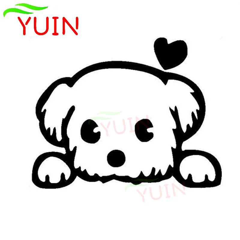

Baby Pet Cute Dog Cartoon Animal Window Car Sticker Fashion PVC Bumper Decoration Accessories Waterproof Sunscreen Decal